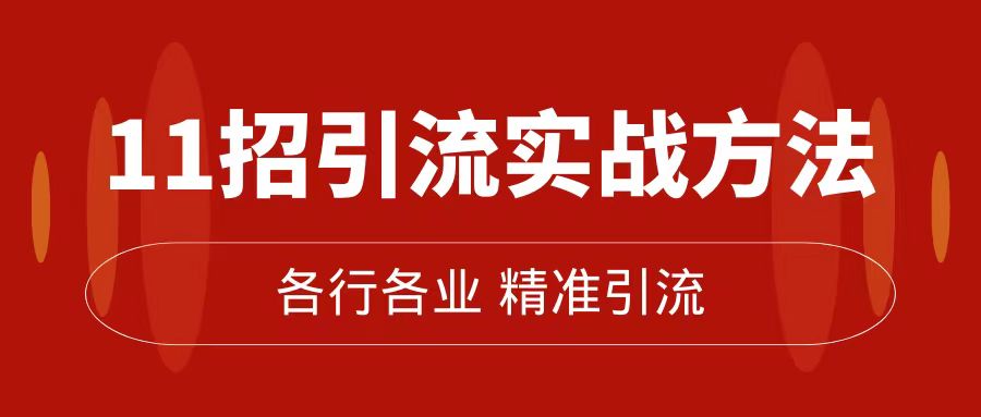 精准引流术：11招引流实战方法，让你私域流量加到爆（11节课完整版）-有量联盟