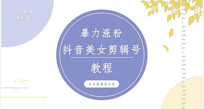 抖音快手暴力涨粉美女混剪视频教程 百分百过原创图片教程 附带违规申诉方法-有量联盟