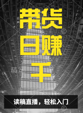视频号技术直播带货， 会读稿就行，小白日入1000+-有量联盟