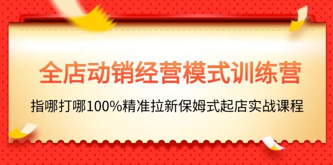 全店动销-经营模式训练营，指哪打哪100%精准拉新保姆式起店实战课程-有量联盟