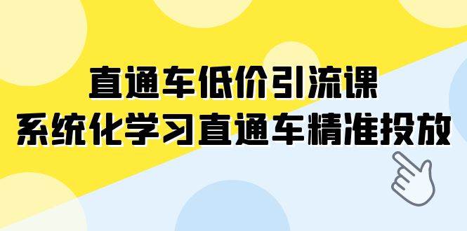 直通车-低价引流课，系统化学习直通车精准投放（14节课）-有量联盟