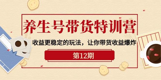 养生号带货特训营【12期】收益更稳定的玩法，让你带货收益爆炸-9节直播课-有量联盟