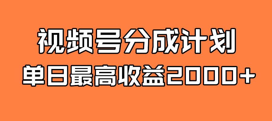 全新蓝海 视频号掘金计划 日入2000+-有量联盟