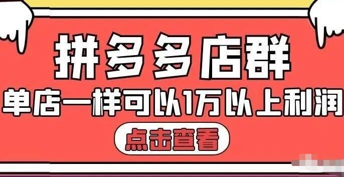 拼多多店群单店一样可以产出1万5以上利润【付费文章】-有量联盟