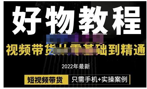 锅锅老师好物分享课程：短视频带货从零基础到精通，只需手机+实操-有量联盟