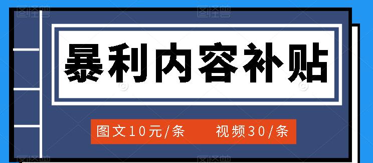 百家号暴利内容补贴项目，图文10元一条，视频30一条，新手小白日赚300+-有量联盟