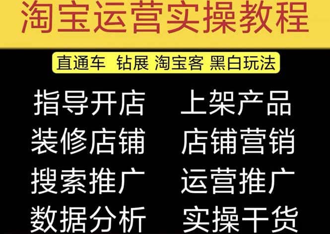 2023淘宝开店教程0基础到高级全套视频网店电商运营培训教学课程（2月更新）-有量联盟