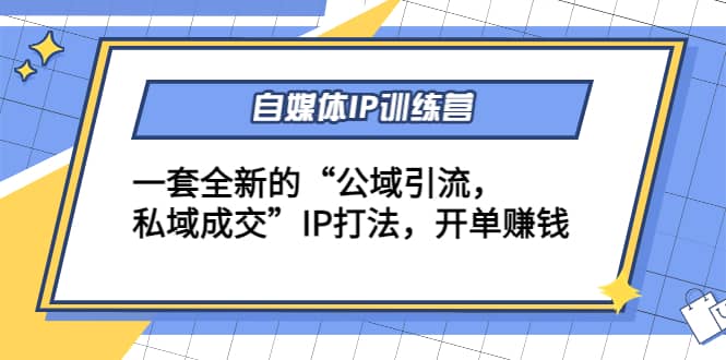 自媒体IP训练营(12+13期)一套全新的“公域引流，私域成交”IP打法-有量联盟