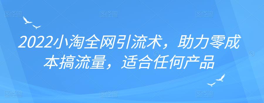 2022年小淘全网引流术，助力零成本搞流量，适合任何产品-有量联盟