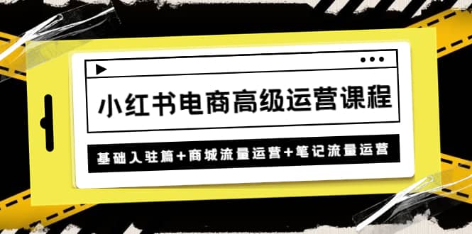 小红书电商高级运营课程：基础入驻篇+商城流量运营+笔记流量运营-有量联盟
