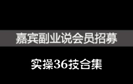 嘉宾副业说实操36技合集，价值1380元-有量联盟