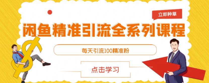 闲鱼精准引流全系列课程，每天引流100精准粉【视频课程】-有量联盟