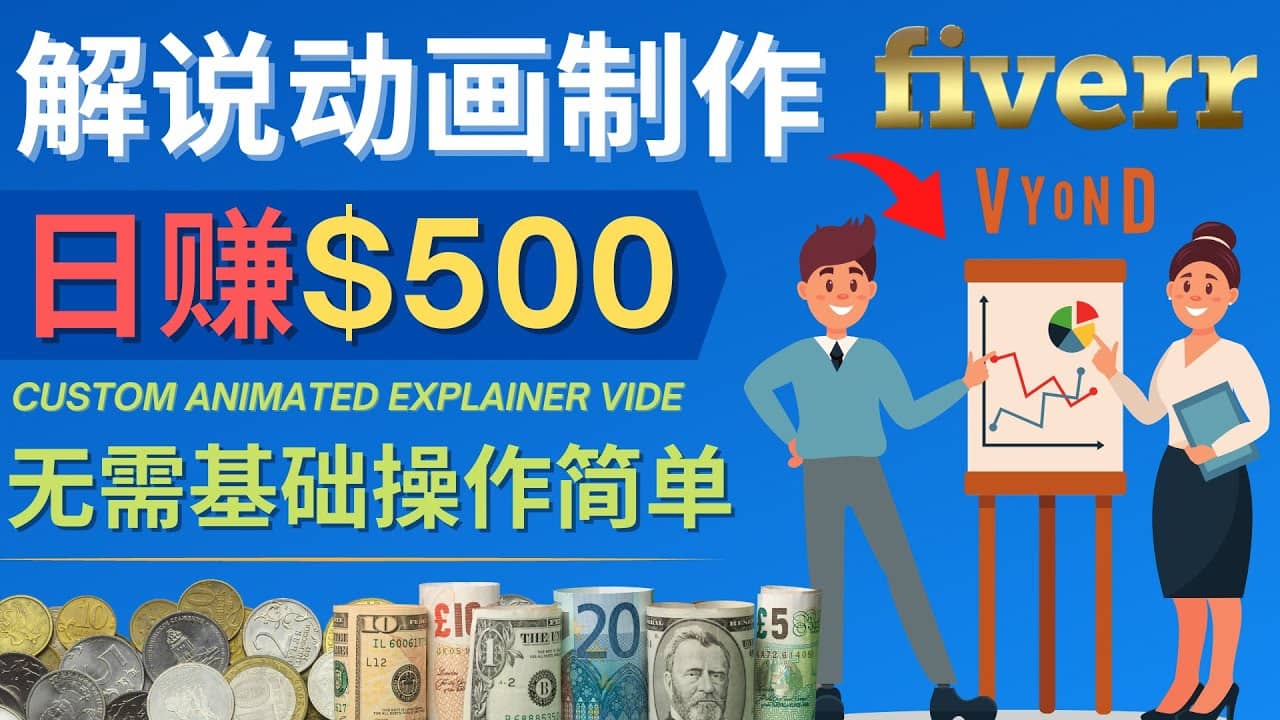 制作解说类动画视频（Animated Explainer）日赚500美元以上 – 0基础可操作-有量联盟