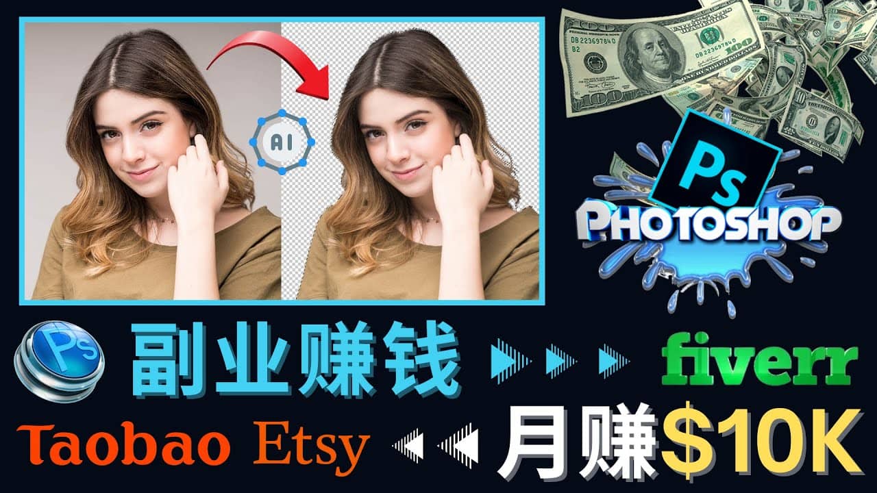 掌握PS修图技能，月赚5000美元以上 – 利用Adobe Photoshop赚钱的3种途径-有量联盟