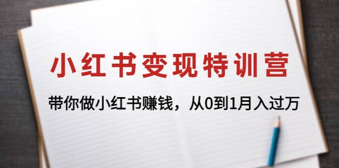 小红书变现特训营：带你做小红书项目-有量联盟