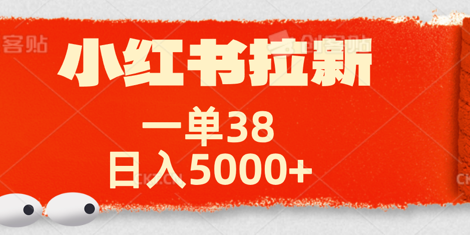 小红书拉新项目，一单38元！日入5000+【揭秘】-有量联盟