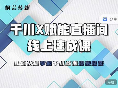 枫芸传媒-线上千川提升课，提升千川认知，提升千川投放效果-有量联盟