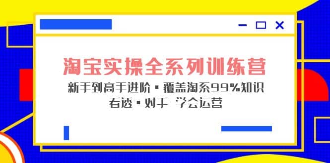 淘宝实操全系列训练营 新手到高手进阶·覆盖·99%知识 看透·对手 学会运营-有量联盟