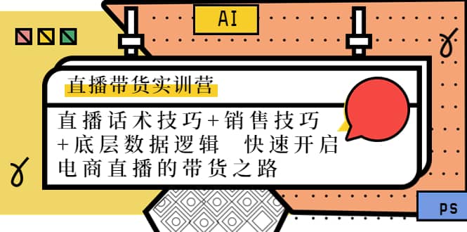 直播带货实训营：话术技巧+销售技巧+底层数据逻辑 快速开启直播带货之路-有量联盟