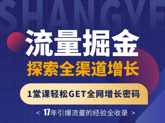 张琦流量掘金探索全渠道增长，1堂课轻松GET全网增长密码-有量联盟