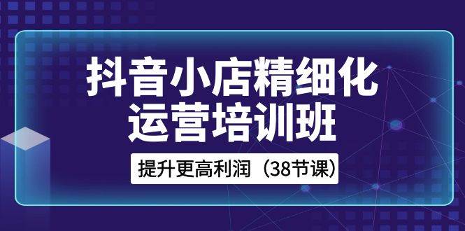 抖音小店-精细化运营培训班，提升更高利润（38节课）-有量联盟