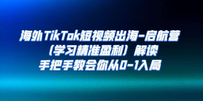 海外TikTok短视频出海-启航营（学习精准盈利）解读，手把手教会你从0-1入局-有量联盟