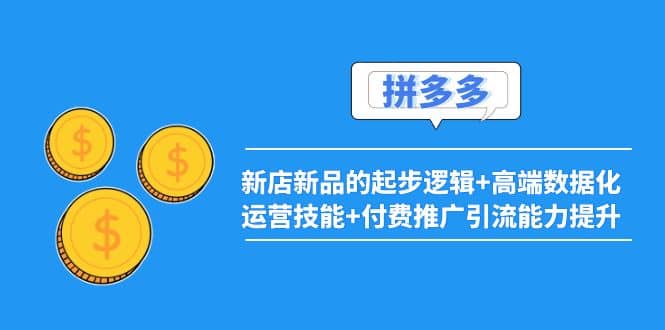 2022拼多多：新店新品的起步逻辑+高端数据化运营技能+付费推广引流能力提升-有量联盟