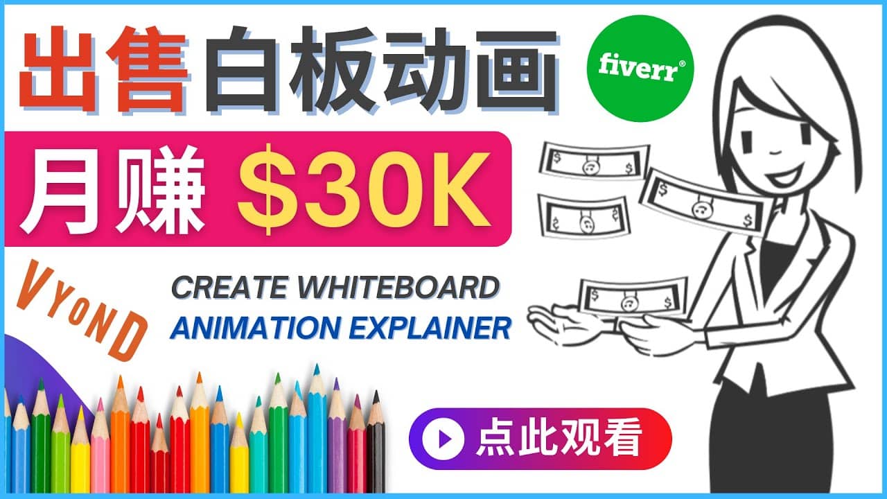 如何用最简单制作白板动画（WhiteBoard Animation）月赚3万美元-有量联盟