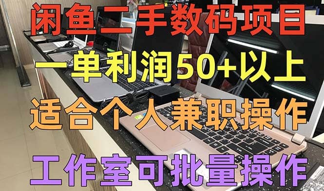 闲鱼二手数码项目，个人副业低保收入，工作室批量放大操作-有量联盟