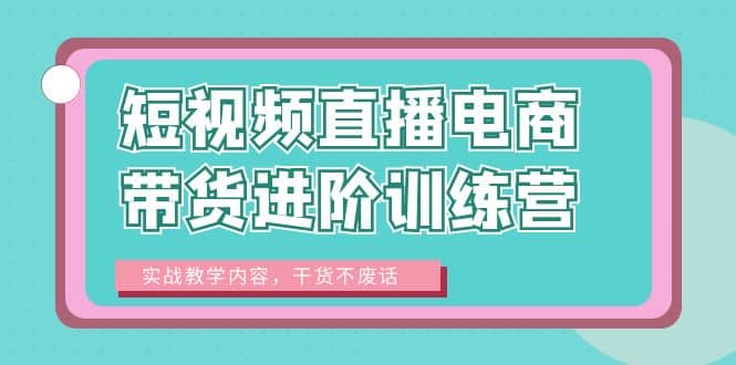 短视频直播电商带货进阶训练营：实战教学内容，干货不废话-有量联盟