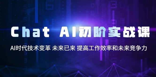 Chat AI初阶实战课，AI时代技术变革 未来已来 提高工作效率和未来竞争力-有量联盟