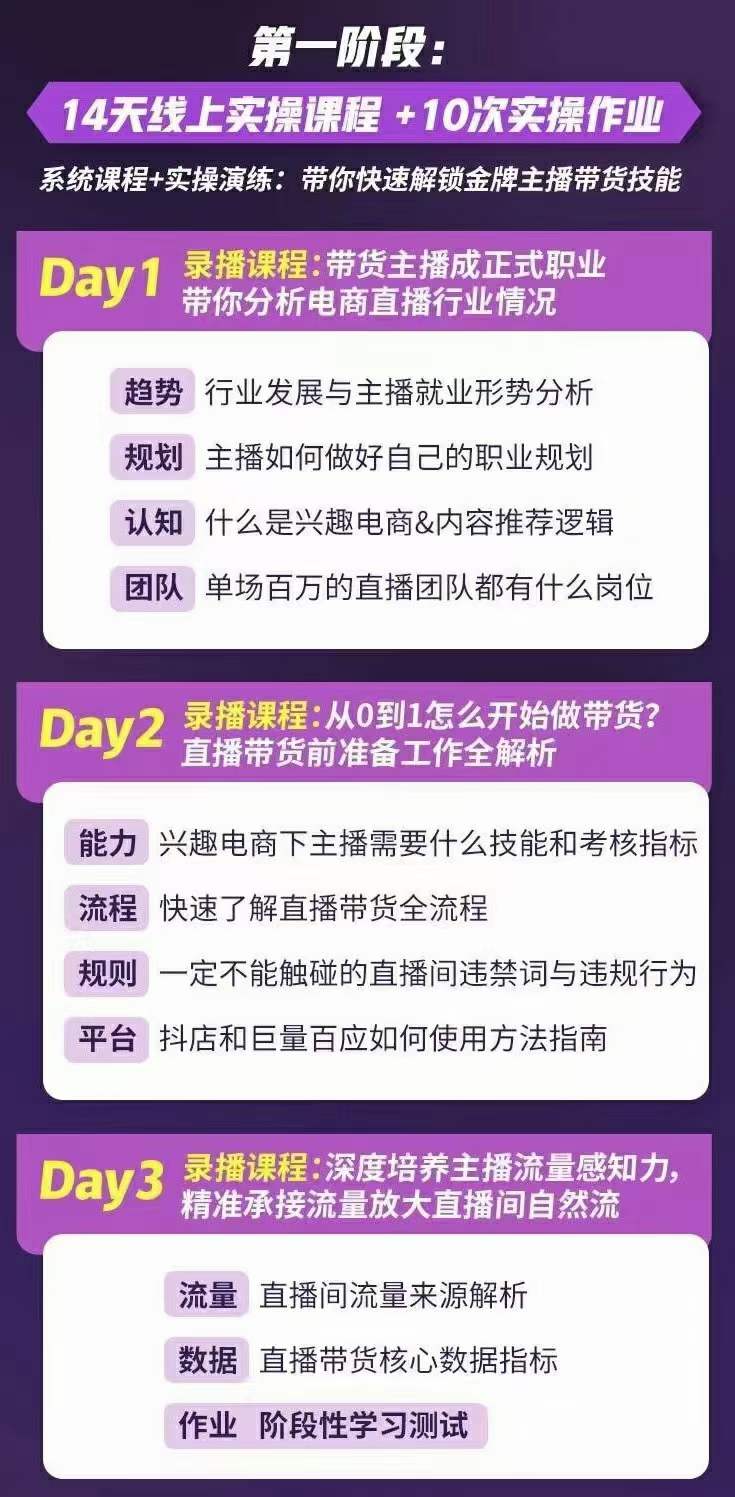 图片[1]-金牌主播实战进阶营 普通人也能快速变身金牌带货主播 (价值3980)-有量联盟