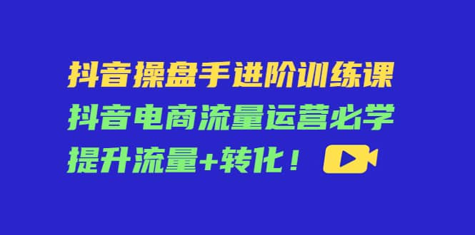 抖音操盘手进阶训练课：抖音电商流量运营必学，提升流量+转化-有量联盟