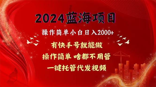 2024蓝海项目，网盘拉新，操作简单小白日入2000+，一键托管代发视频，…-有量联盟