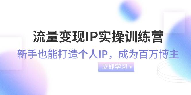 流量变现-IP实操训练营：新手也能打造个人IP，成为百万博主（46节课）-有量联盟