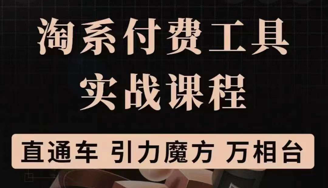 淘系付费工具实战课程【直通车、引力魔方】战略优化，实操演练（价值1299）-有量联盟