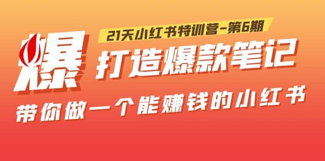 21天小红书特训营-第6期，打造爆款笔记，带你做一个能赚钱的小红书-有量联盟