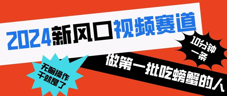 2024新风口视频赛道 做第一批吃螃蟹的人 10分钟一条原创视频 小白无脑操作1-有量联盟