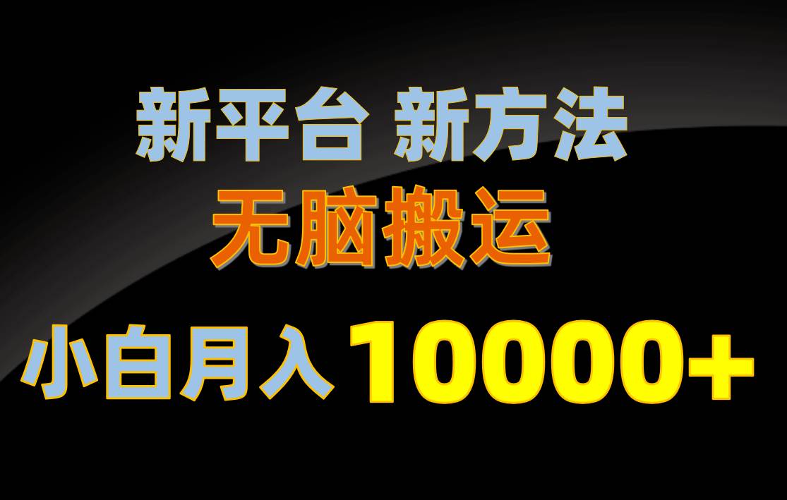 新平台新方法，无脑搬运，月赚10000+，小白轻松上手不动脑-有量联盟