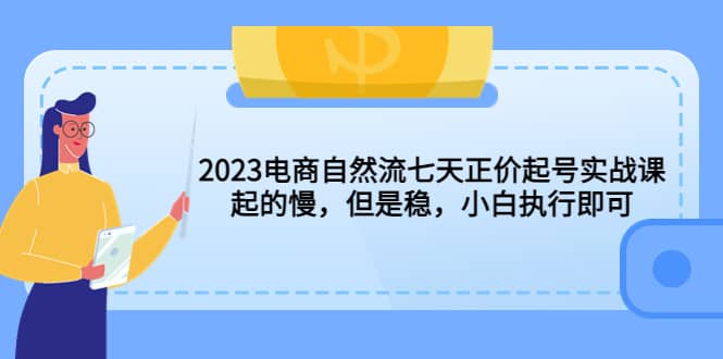 2023电商自然流七天正价起号实战课：起的慢，但是稳，小白执行即可-有量联盟