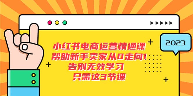 小红书电商·运营精通课，帮助新手卖家从0走向1 告别无效学习（7节视频课）-有量联盟