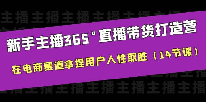 新手主播365°直播带货·打造营，在电商赛道拿捏用户人性取胜（14节课）-有量联盟