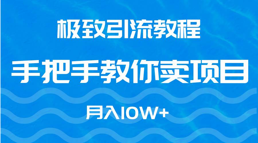 极致引流教程，手把手教你卖项目，月入10W+-有量联盟