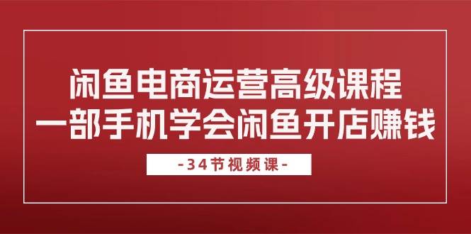 闲鱼电商运营高级课程，一部手机学会闲鱼开店赚钱（34节课）-有量联盟