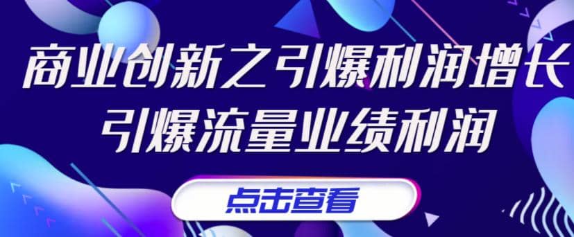 《商业创新之引爆利润增长》引爆流量业绩利润-有量联盟