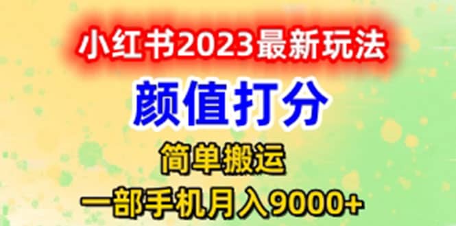 最新小红书颜值打分玩法，日入300+闭环玩法-有量联盟