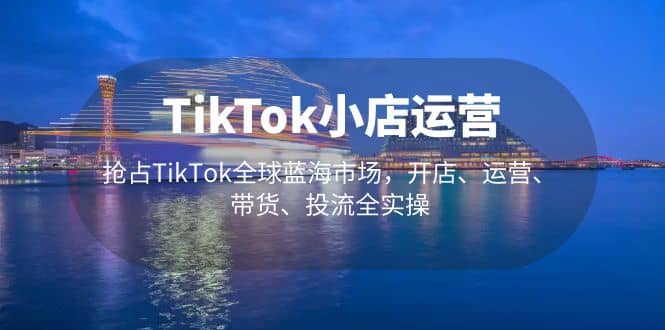 TikTok小店运营 抢占TikTok全球蓝海市场，开店、运营、带货、投流全实操-有量联盟