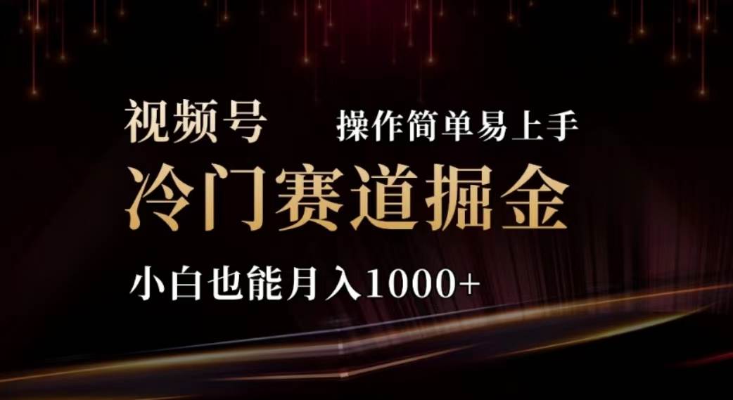 2024视频号冷门赛道掘金，操作简单轻松上手，小白也能月入1000+-有量联盟