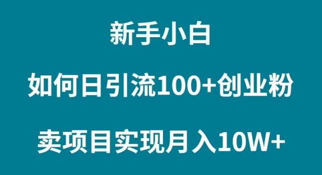 新手小白如何通过卖项目实现月入10W+-有量联盟