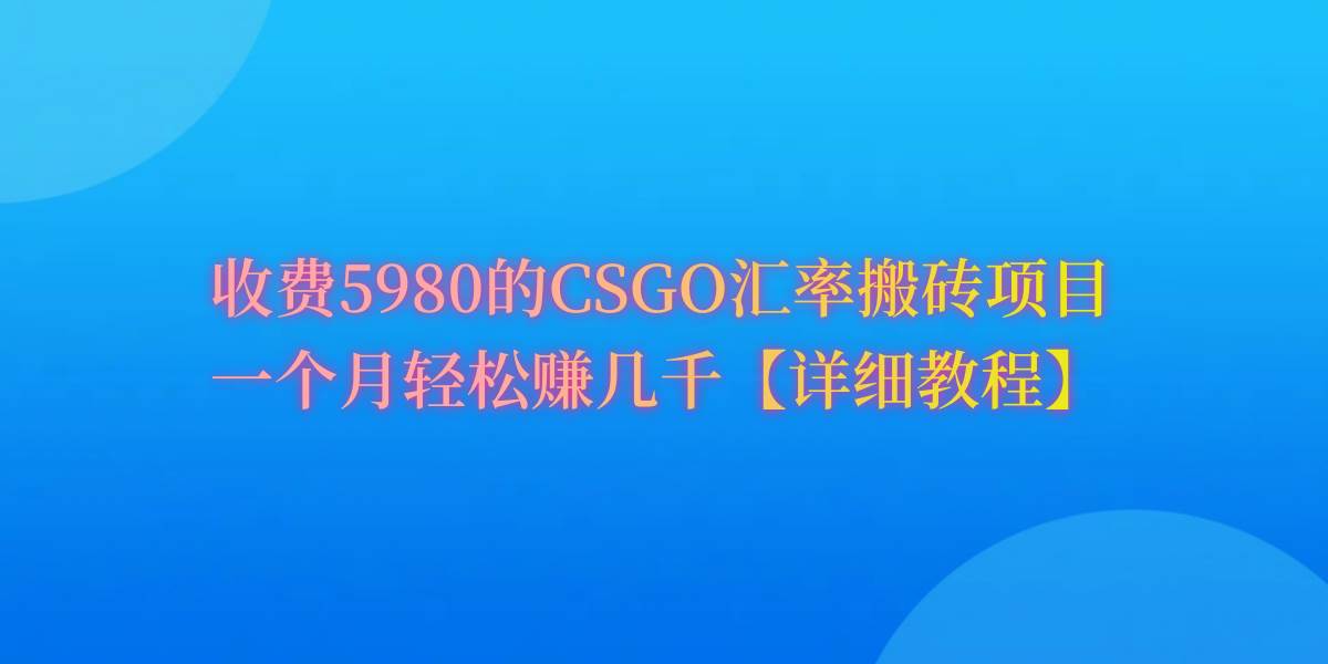 CSGO装备搬砖，月综合收益率高达60%，你也可以！-有量联盟